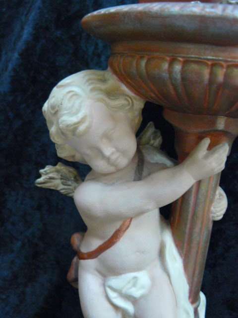 CERAMIC ANGEL FOR FLOWERS OR CANDLE 28 CM TALL STUNNING!!!!!!!