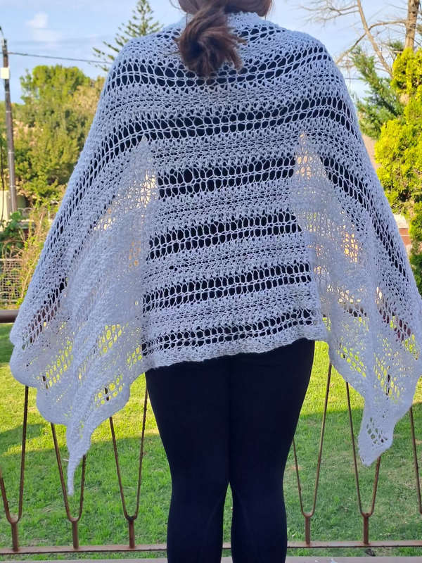 Absolutely stunning  vintage wool crocheted shawl one size fits all