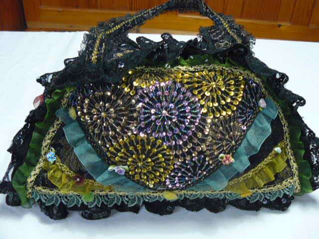 HAND BAG VINTAGE LIKE HAND DECORATED