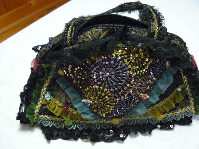 HAND BAG VINTAGE LIKE HAND DECORATED
