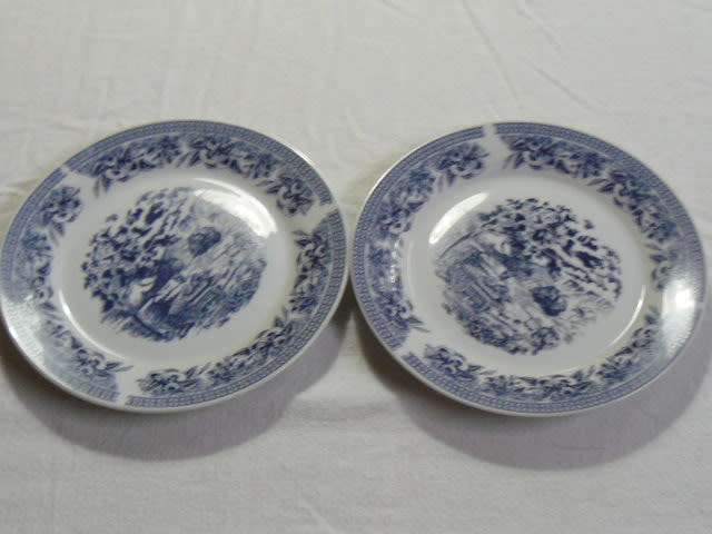 PORCELAIN ROYAL ENGLAND PLATES X 2 19 CM DIAMETER