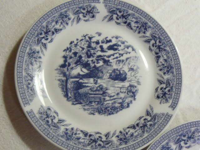 PORCELAIN ROYAL ENGLAND PLATES X 2 19 CM DIAMETER