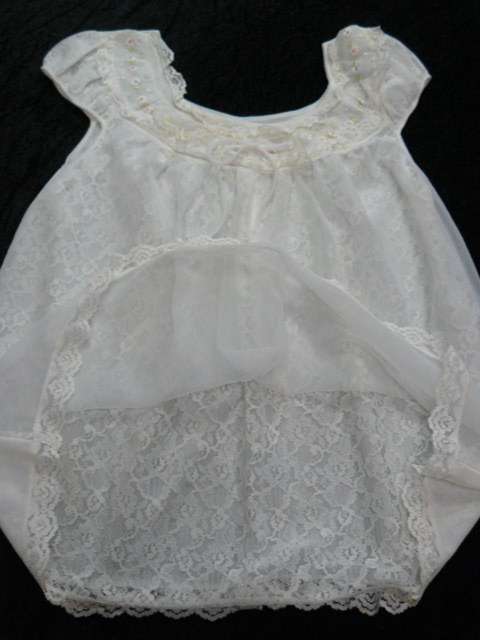 VINTAGE BED JACKET WITH LACE  AND VINTAGE HANKIE S