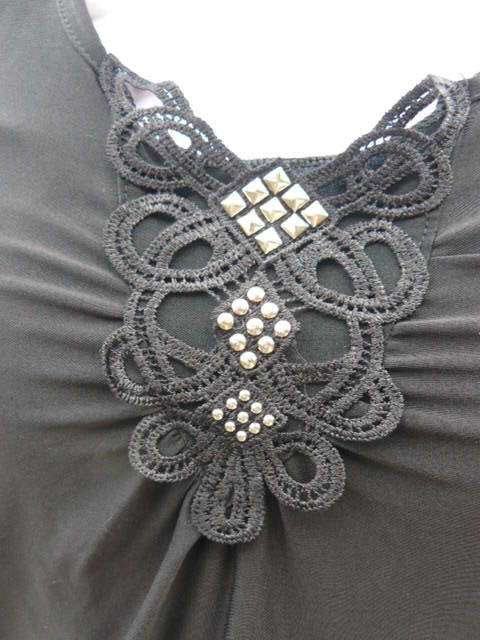 BLACK TOP WITH BLING