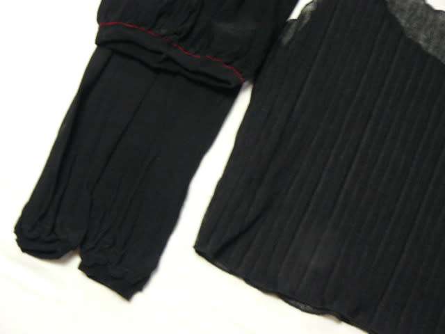 SMALL BLACK VEST WITH FOOTLESS THIGHTS NEW