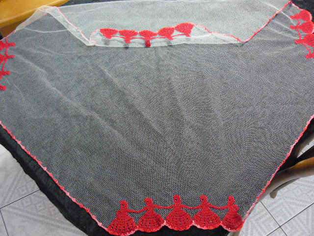 VINTAGE FOOD NET WITH CHROCHETED HAND WORK