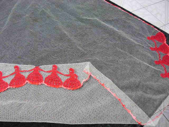 VINTAGE FOOD NET WITH CHROCHETED HAND WORK