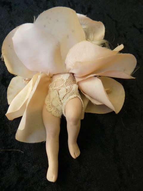 DOLL PORCELAIN HANDMADE MOVABLE LIMBS FLOWER BABY NO DAMAGE