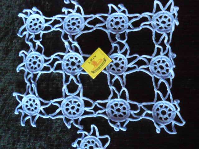 DOILIE SET X 3 HAND CROCHETED BLUE