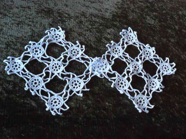 DOILIE SET X 3 HAND CROCHETED BLUE