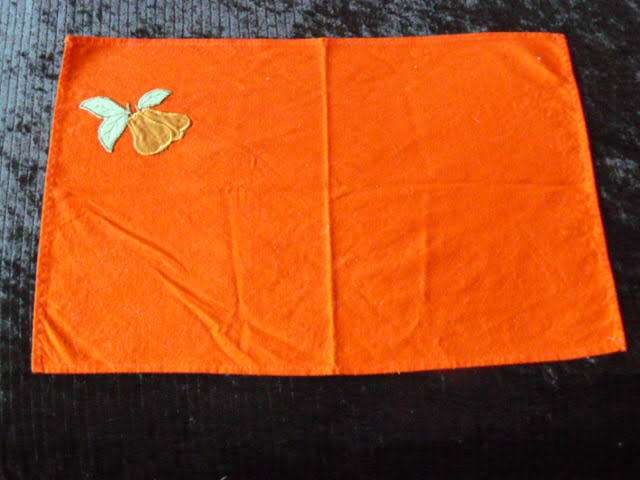 TRAY CLOTH ORANGE COTTON 27 CM X31 CM