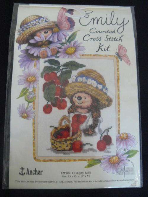 EMILY COUNTED CROSS STITCH KIT TOOOO CUTE