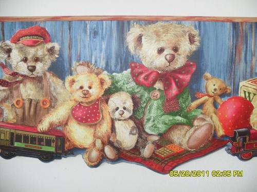 ADORABLE BEAR PAPER BORDER THICK, GOOD QUALITY