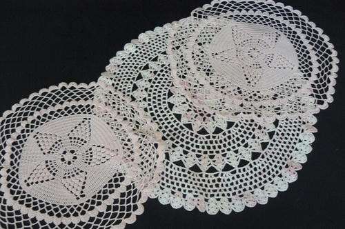 SET OF 3 HAND MADE CROCHETED DOILIES
