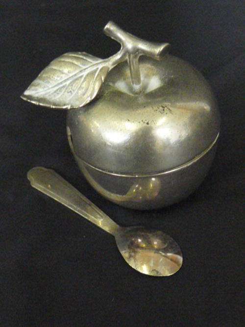 STAINLESS STEEL SWEETENER CONTAINER AND SPOON