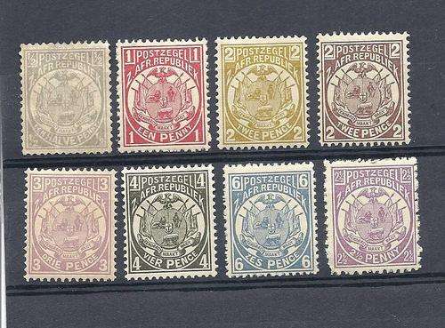 Transvaal 1885 1/2p -6p MNH