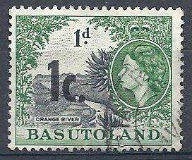 Basutoland 1c dec. overprint. Used