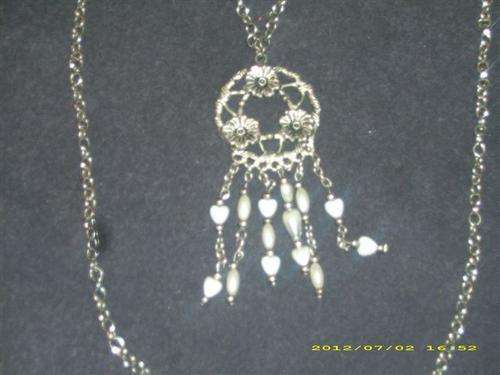Silver Necklace with Dream Catcher Pendant