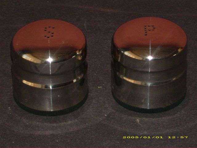 Stainless Steel Salt & Pepper Dispenser Set
