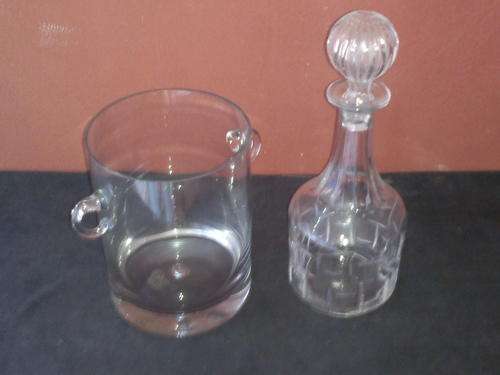 Glass Decanter & Ice Bucket