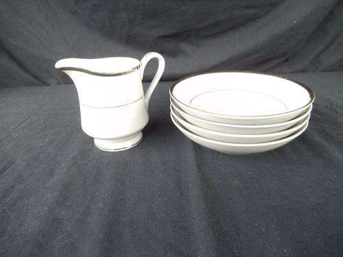 SILVERLINE SERVING DISHES & CREAMER