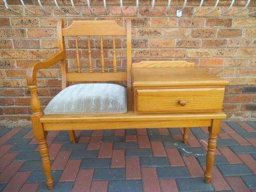 OAK TELEPHONE DESK