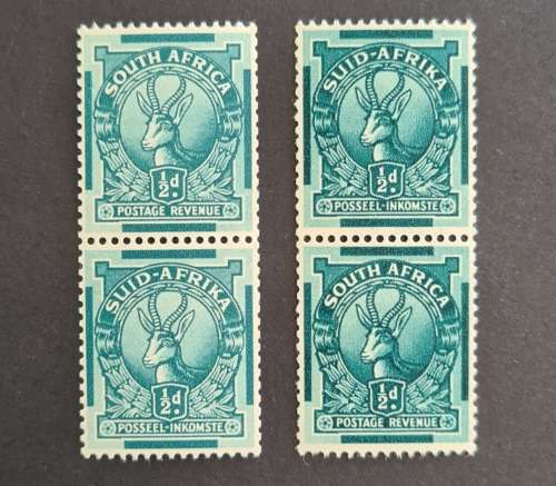 Union of SA - 1943 Coil Set, both Values, Both Shades