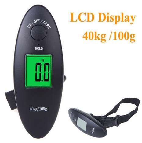Digital LCD Travel Portable Luggage Suitcase Electronic Scale 40Kg/100g