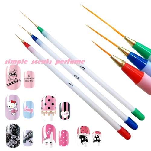 3 PC S  STRIPING BRUSH SET