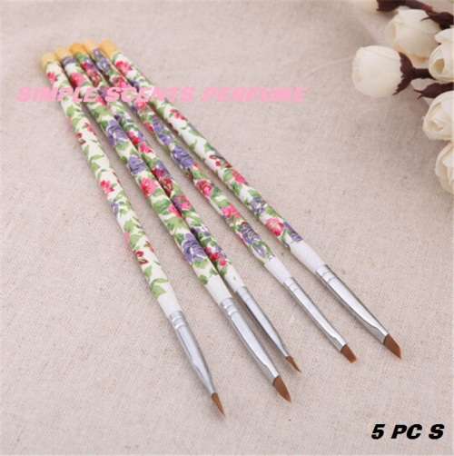 5pcs Acrylic UV Gel Nail Art Design Tips Dotting Painting DIY Brush Pen Tool set