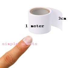 Silk Fiberglass Nail Wrap Sticker Self Stick Reinforces Nail UV Gel Extension-3cmx1 meter long