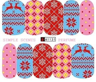 Christmas water transfer nail art decoration stickers