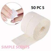 NAIL WIPES 50 PC S ROLE LINT FREE