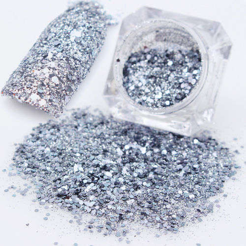 Nail Glitter Sequins Dust Powder Shimmer 3D Nail Art