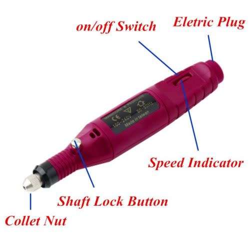 Electric Nail Drill Bits 6 File Tool Set Machine Acrylic Art Manicure Pen Shaper