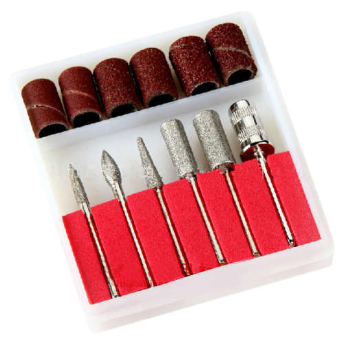 Electric Nail Drill Bits 6 File Tool Set Machine Acrylic Art Manicure Pen Shaper
