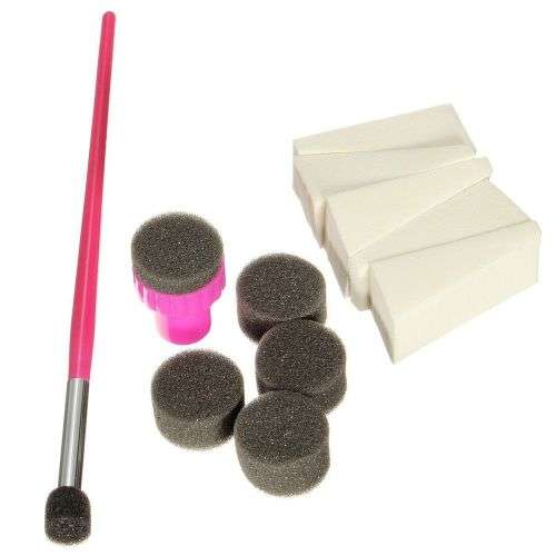 1-set-Nail-DIY-Nail-Art-Stamping-Transfer-Sponge-Decor-Sponge-Brush-