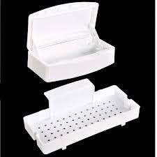 Sterilizer Tray Disinfection Box Professional Salon Nail Metal Tools Disinfect or