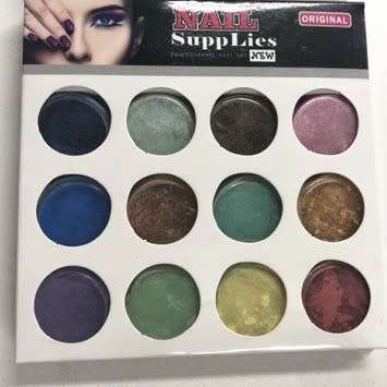 12 PC S ASSORTED MIRROR CHROME POWDER