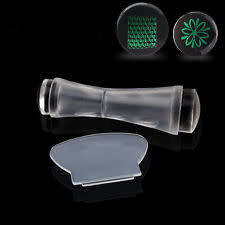 NAIL ART STAMPER CLEAR  SMALL  AND LARGE SIZES