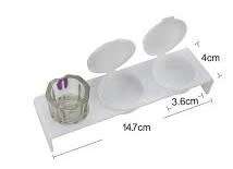 3 HOLE ACRYLIC PLASTIC CUP + ACRYLIC GLASS CUP