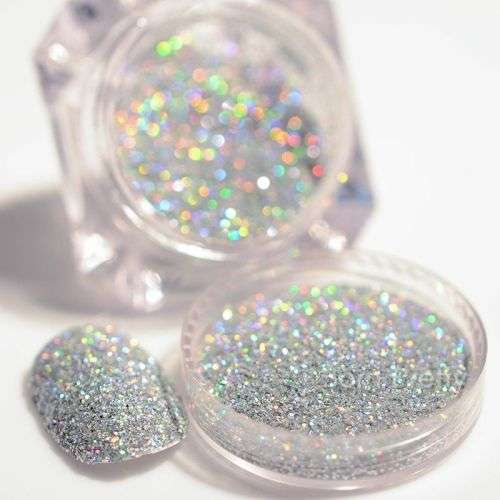 2 g  Holographic Glitter Dust Powder Nails Art-silver