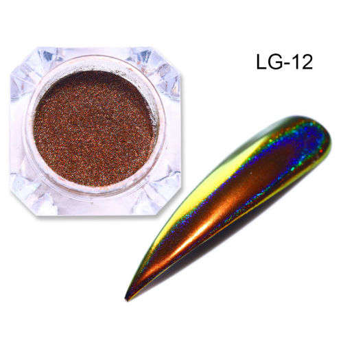 0.1g Peacock Holographic Nail Art Glitter Powder Nail Chrome Pigment BORN PRETTY