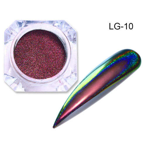 0.1g Peacock Holographic Nail Art Glitter Powder Nail Chrome Pigment BORN PRETTY