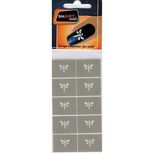 Dragonfly Nail Art Template Sheet