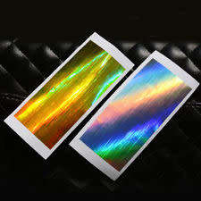 Holographic Strip Tape Nail Art Stickers Laser Silver Stripe Line -SILVER