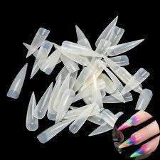 500 PC S STILETTOS TIPS-NATURAL-HARD CASE