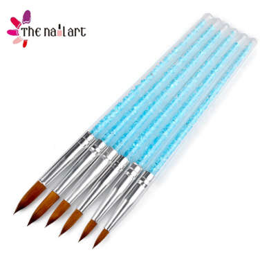 Blue transparent crystal diamond Acrylic pen 6pcs