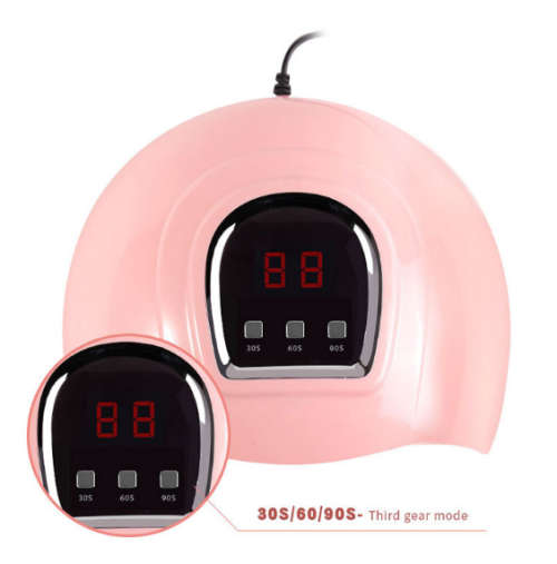 54W Pink UV&LED Lamp USB Cable