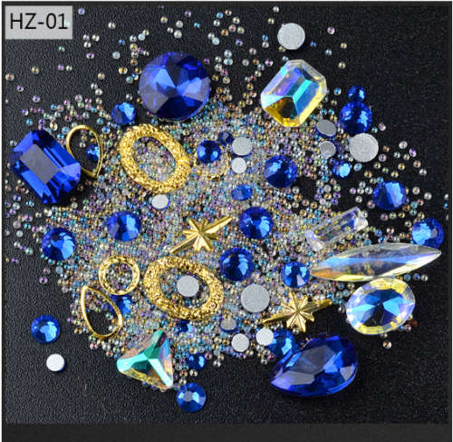 Crystal AB Daimond Mix Pot HZ01 - Navy